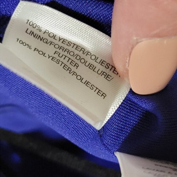 BLACK Label Evan Picone Dress Royal Blue Peplum Sleeveless Pencil Zip Up Sz 10‎ - Picture 6 of 6